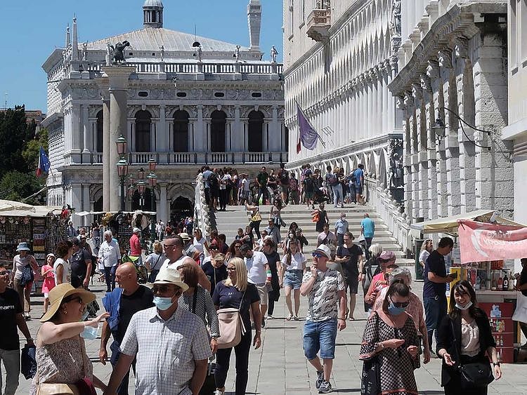 Italy coronavirus St Mark's square Venice
