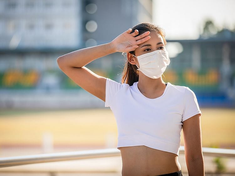 Outdoor workout exercise, corona