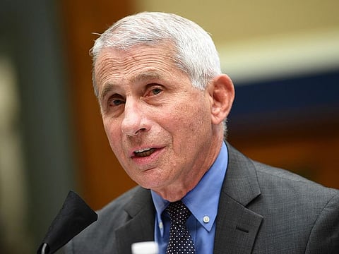 Director of the National Institute of Allergy and Infectious Diseases Dr. Anthony Fauci testifies before a House Committee on Energy and Commerce on the Trump administration's response to the COVID-19 pandemic on Capitol Hill in Washington.