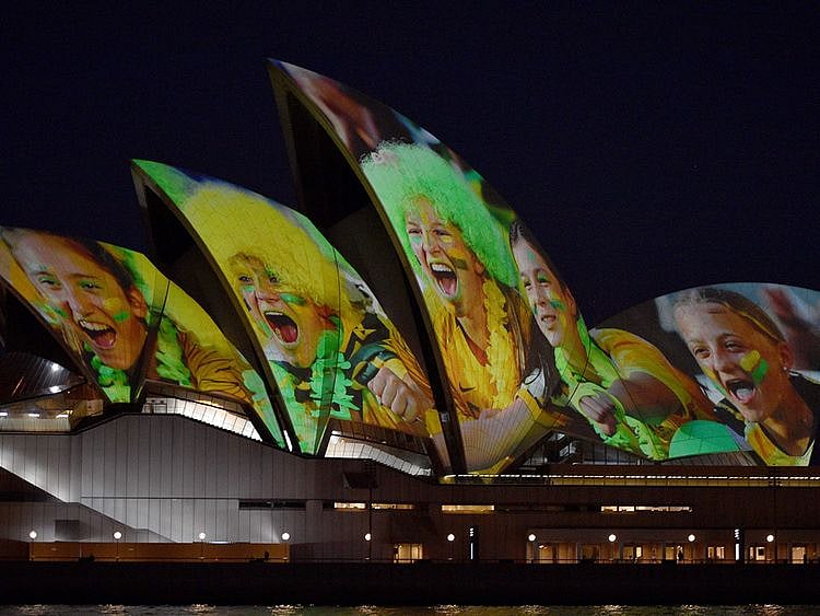  Sydney Opera House is lit in celebration of Australia and New Zealand’s joint bid to host the FIFA Women’s World Cup 2023