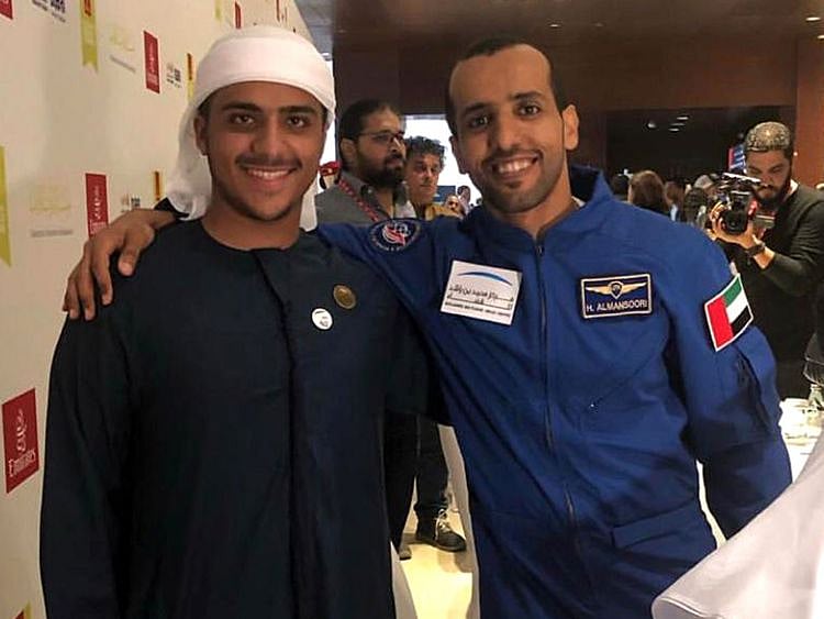 Abdullah Al Shateri with Hazzaa Al Mansouri