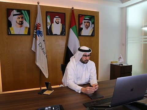 Tariq Al Gurg, Dubai Cares CEO e-ttends UNRWA’s Extraordinary Virtual Annual Pledging Conference in support of Palestinian refugees.