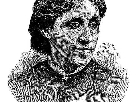 Sketch of author Lousia May Alcott