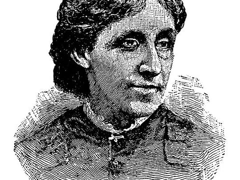 Sketch of author Lousia May Alcott