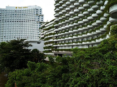 The Shangri-La Hotel next to Chao Phraya river, is seen after the government eased some protective measures following the coronavirus disease (COVID-19) outbreak, in Bangkok, Thailand, June 26, 2020. 