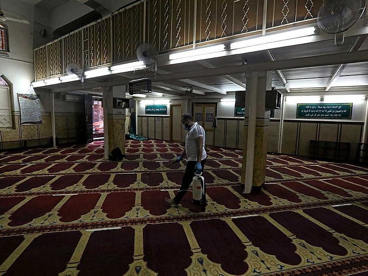 Egypt cairo mosque disinfectant