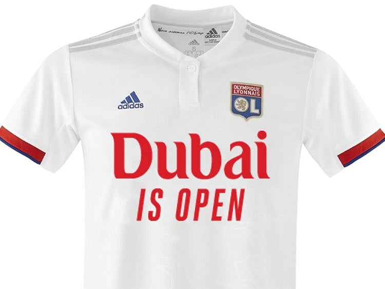The Lyon jersey for the friendly against Nice