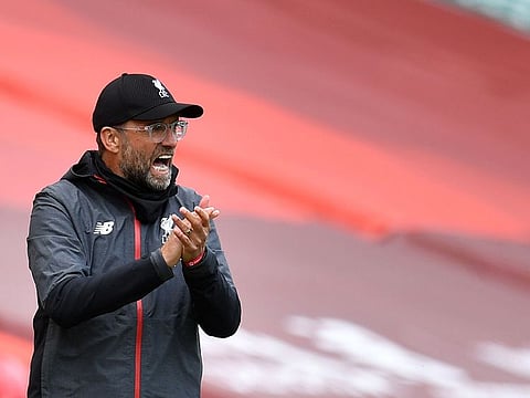 Jurgen Klopp during Liverpool's win over Aston Villa