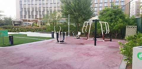 Some localities in Muscat have gym equipment set in the well-manicured lawns, which are free for use.