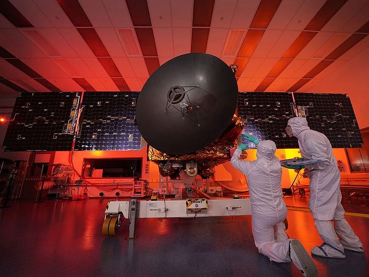 Scientists working on the Hope Probe 