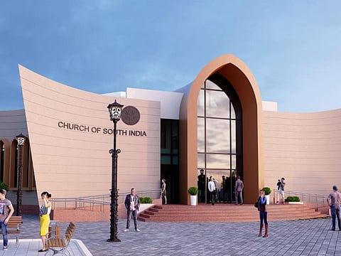 Artists impression of the church in Abu Dhabi 