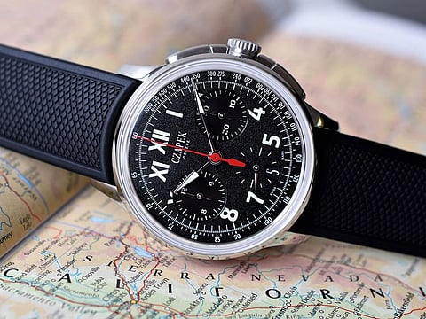 The Faubourg de Cracovie California Dreamin' chronograph was inspired by a “test watch” made before Czapek & Cie was revived in 2012.