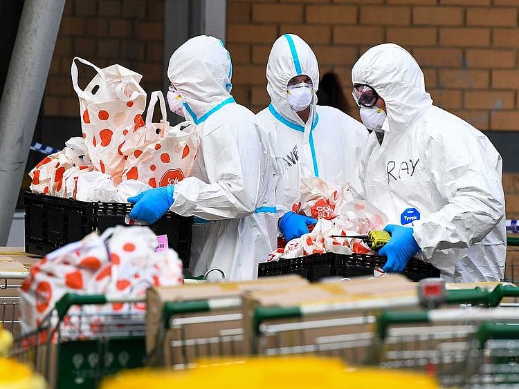Melbourne fire brigade coronavirus Australia food parcels