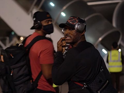 Kamaru Usman arrives in Abu Dhabi
