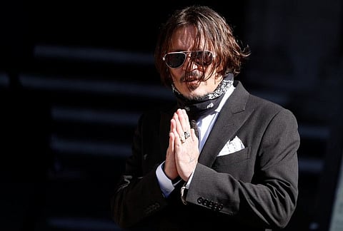 Actor Johnny Depp arrives at the High Court in London, Britain July 10.