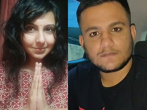 Comidenne Agrima Joshua (left) and YouTuber Shubham Mishra