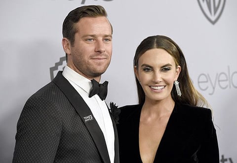 Armie Hammer and Elizabeth Chambers on January 7, 2018.