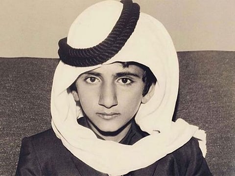 Sheikh Mohammed Bin Rashid Al Maktoum as a child. 