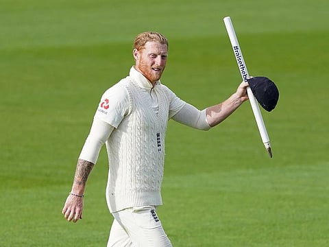 England's Ben Stokes celebrates.
