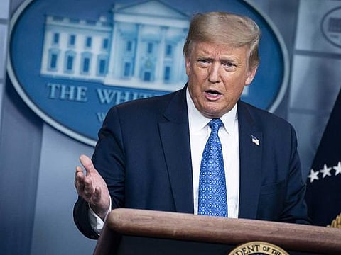 U.S. President Donald Trump speaks during a news conference in the James S. Brady Press Briefing Room at the White House in Washington, D.C., U.S. on Wednesday, July 22, 2020. In an interview broadcast on Wednesday evening, Trump displayed his mental fitness by reciting, over and over again, what he said was a sample cognitive testing sequence. Bloomberg