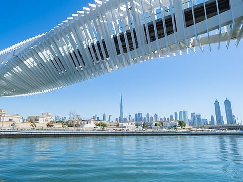 Twisted Bridge over Dubai Canal