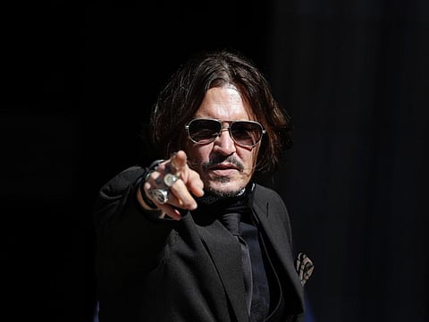 US Actor Johnny Depp at the High Court in London in London.