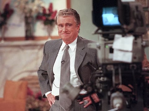Regis Philbin on the set of his talk show, at WABC's studio in Manhattan, Oct. 20, 1999.