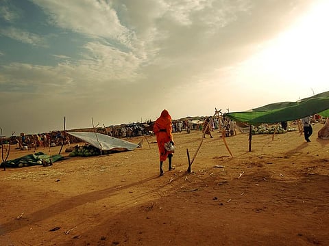 A camp for internally displaced people in North Darfur, Sudan, in 2005.