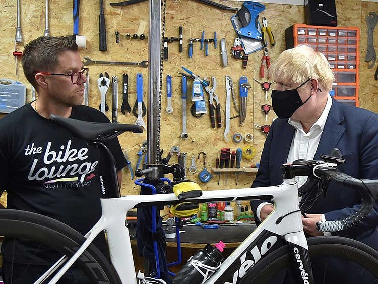 Boris Johnson cycle London
