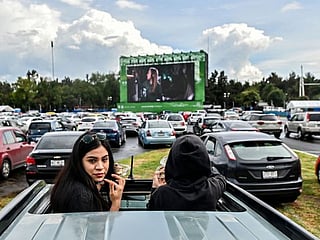 Photos: Formula One makes way for drive-in cinema in Mexico