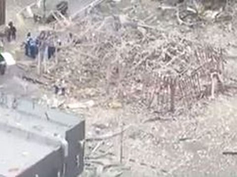 Screengrab from video of blast