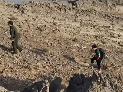 A foreign tourist was rescued by RAK police from the mountains.