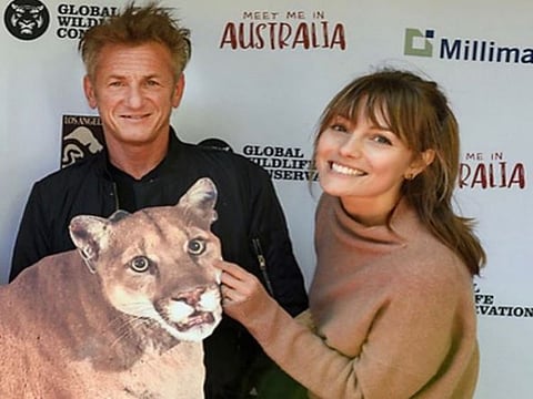 Sean Penn and Leila George