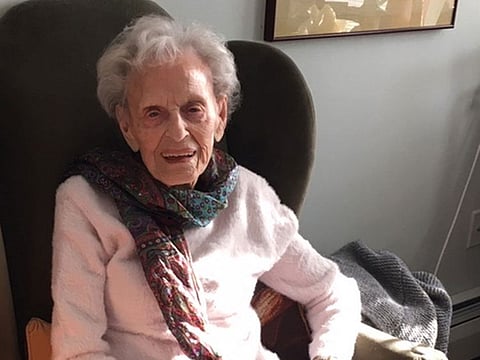 Gerri Schappals, 102, who survived covid-19 and the 1918 flu pandemic. 