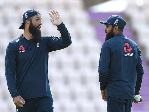 England's Moeen Ali (left) and Adil Rashid.