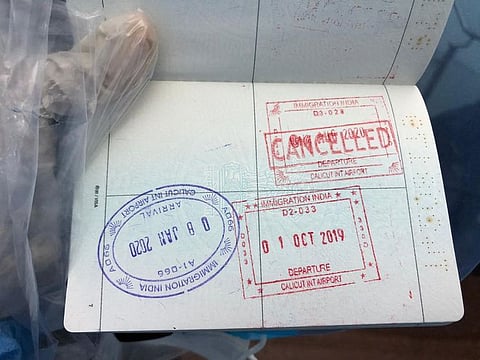 Indian immigration officials cancelled the immigration clearances stamped on Nihal’s and Shamna’s passports after they were offloaded from a Dubai flight