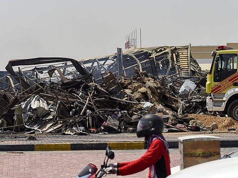 Ajman Public Market  was completely destroyed in Wednesday's fire