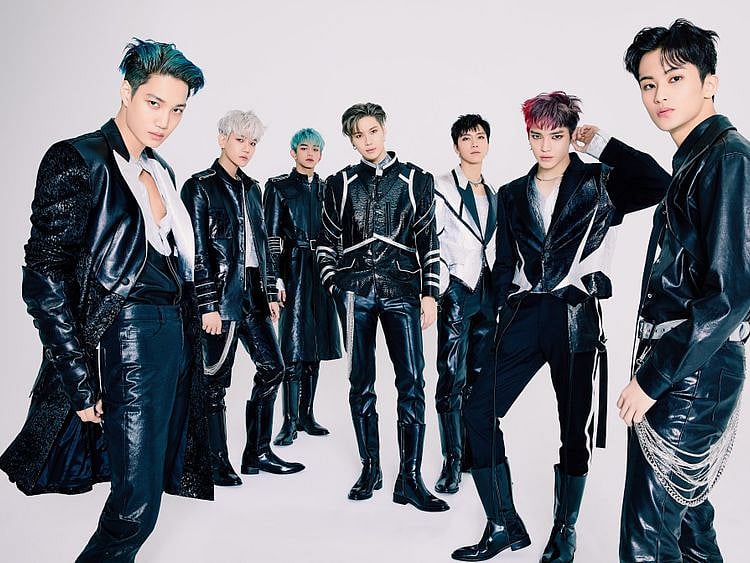 TAB 200809 SuperM 1 L to R – Kai, Baekhyun, Lucas, Taemin, Ten, Taeyong, and Mark-1596961036840