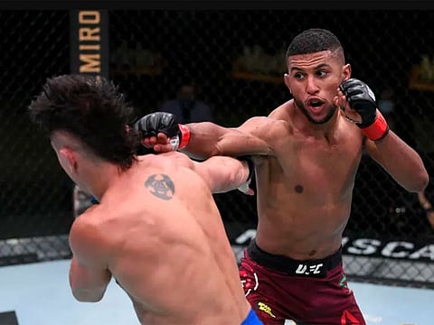 Youssef Zalal in action on UFC Fight Night