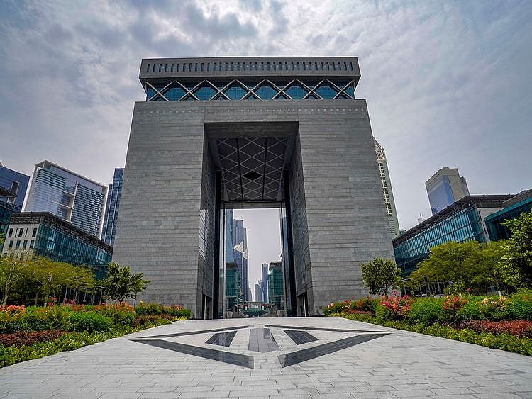 Stock DIFC gate Dubai