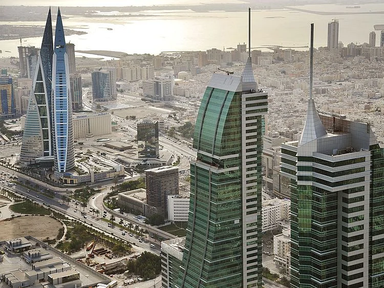 Stock Bahrain Manama skyline 