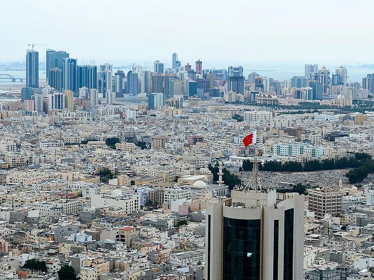 Stock Bahrain Manama skyline 