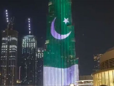 Watch: Burj Khalifa lights up in the colours of Pakistani flag 