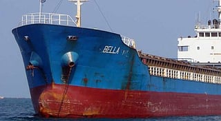 An image provided by the Department of Justice, the Greek-owned Bella oil tanker. The US has seized more than 1.1 million barrels of Iranian fuel that was headed to Venezuela, officials said on Friday, in a high-seas handover that blocked two diplomatic adversaries from evading American economic sanctions. 
