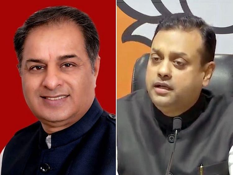 Congress spokesman Rajiv Tyagi and BJP spokesperson Sambit Patra 