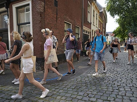 Newly-arrived students at a British university. With lower-than-expected grades in their A-Levels, many UAE students are worried over their college admission prospects. 