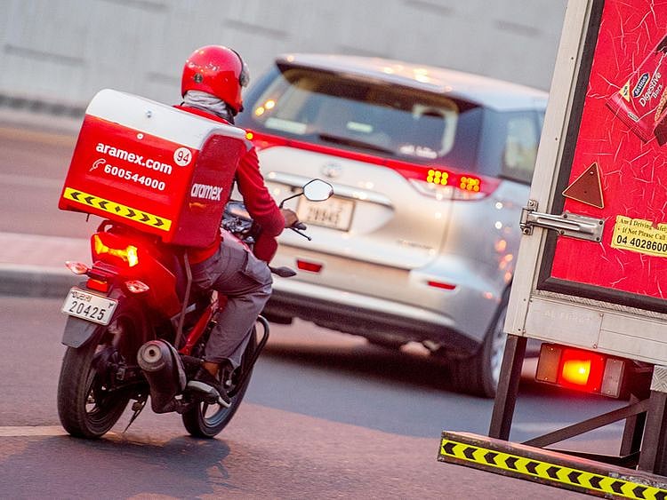 Stock Aramex courier Dubai