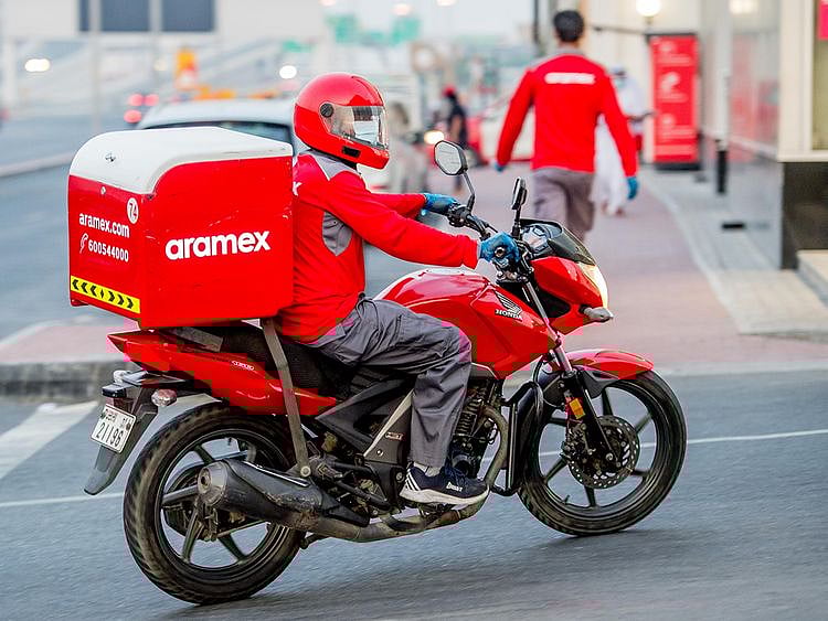 Stock Aramex courier Dubai