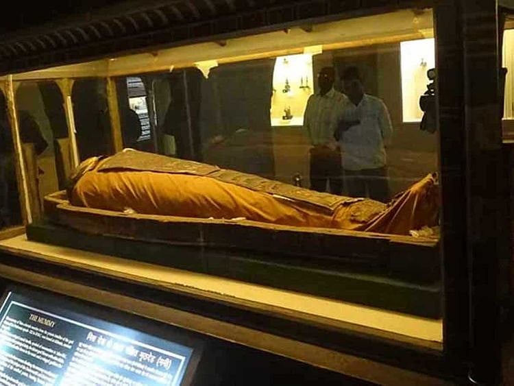 A 2,400-year-old mummy at the Albert Hall Museum in Jaipur