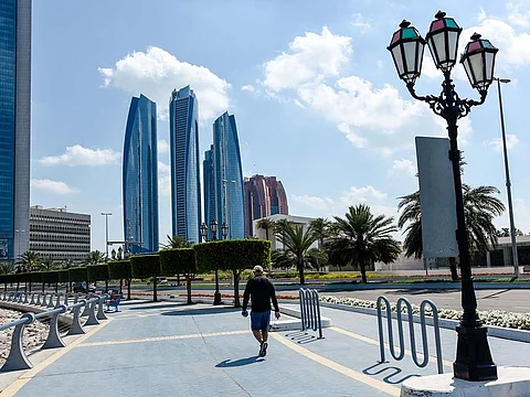 Abu Dhabi city skyline. The updated list of penalties issued by UAE attorney-general includes fines for noncompliance with quarantine instructions at home and quarantine facilities; for deception and evasion offences; noncompliance of institutions and companies with the precautionary measures to combat COVID-19. Picture for illustrative purposes only.